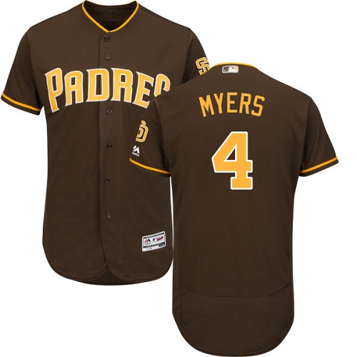 Padres #4 Wil Myers Brown Flexbase Authentic Collection Stitched MLB Jersey